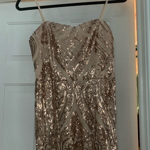 Rose Gold & Beige Dress